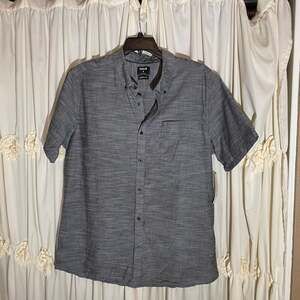 Hurley Men's 100% Cotton Worn-In Style Classic Fit Woven Button Down Shirt